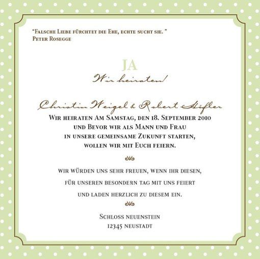 Hochzeit einladung texte