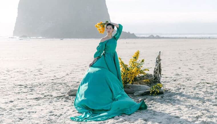 Farbenprächtige Brautinspirationen am Cannon Beach