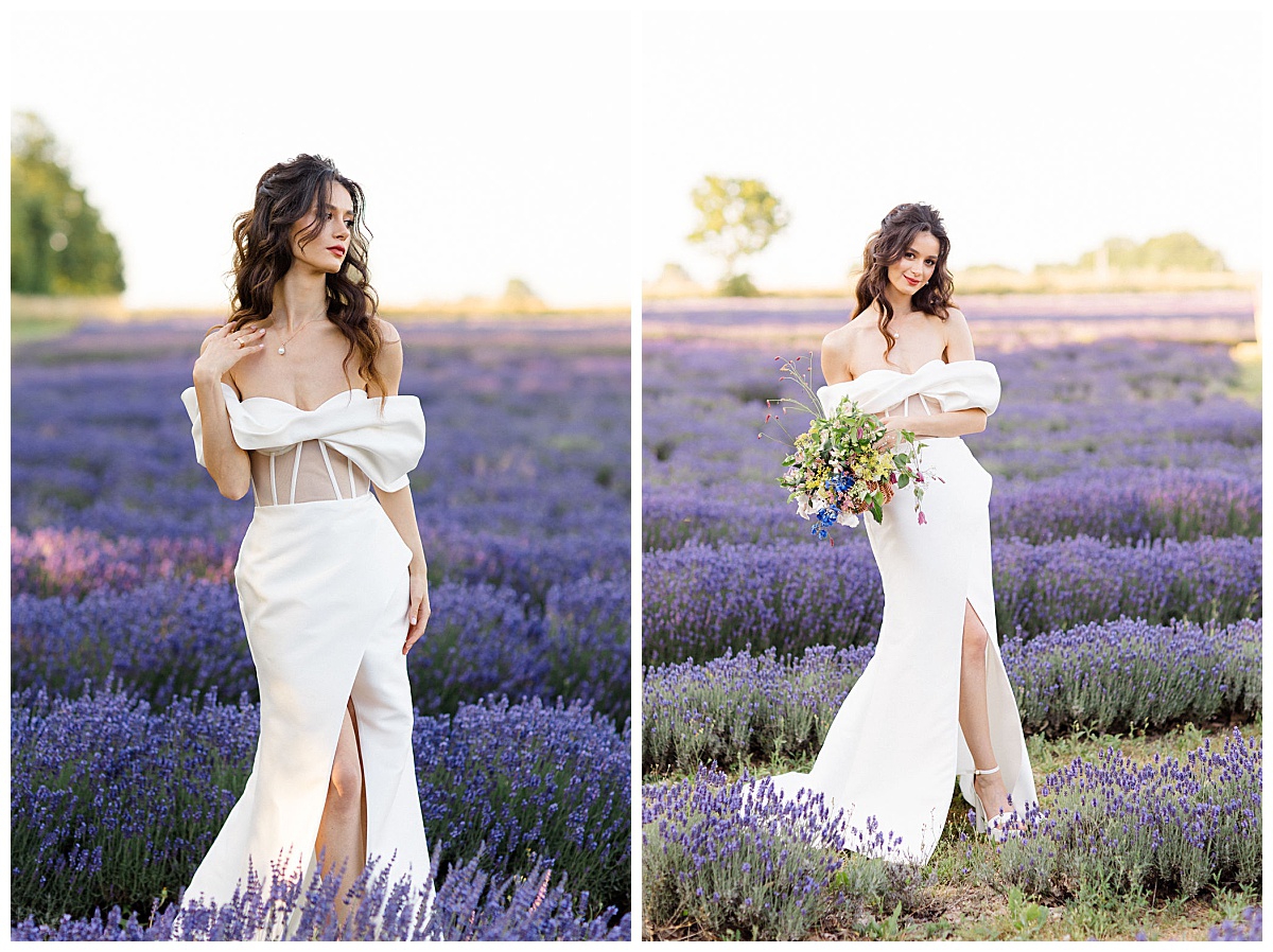 Lavender Purple Boho Beach Lace Wedding Dress | Korynne – ieie